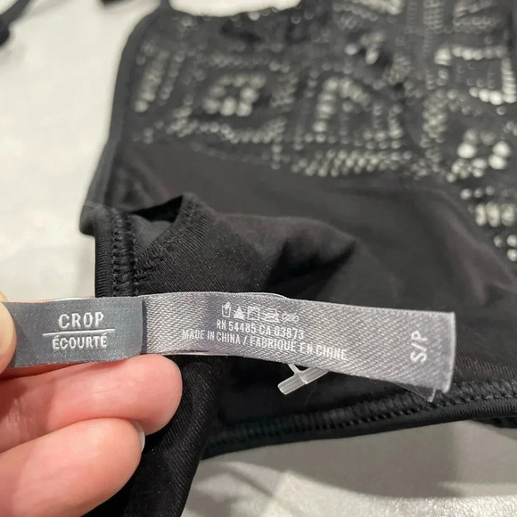 Aerie Crop Swim Top Size Small Crochet - Picture 4 of 6